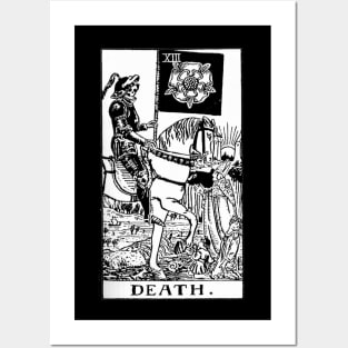 DEATH Tarot Card vintage retro illustration Posters and Art